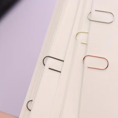 300 Mini Paper Clips in 6 Colors with Dispenser Holder