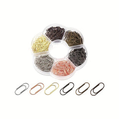 300 Mini Paper Clips in 6 Colors with Dispenser Holder