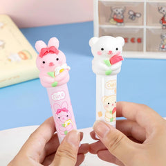 2pcs Solid Glue Sticks Bear Rabbit Shape Students DIY Material Safe Non-toxic
