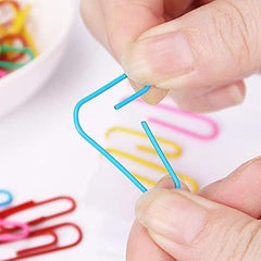 Colorful Paper Clips 450PCS Medium & Jumbo Sizes Durable Rustproof Coated