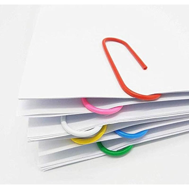 Colorful Paper Clips 450PCS Medium & Jumbo Sizes Durable Rustproof Coated