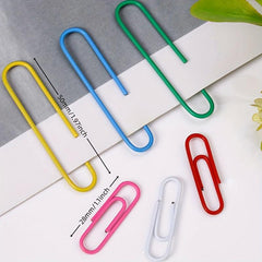 Colorful Paper Clips 450PCS Medium & Jumbo Sizes Durable Rustproof Coated