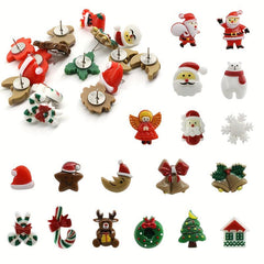 20pcs Christmas Snowflake Cork Board Pushpins