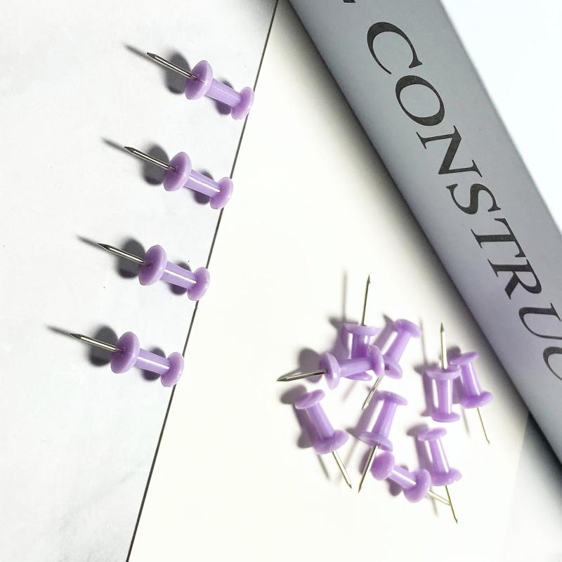 120pcs Purple Push Pins Thumb Tacks For Bulletin Board
