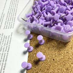 120pcs Purple Push Pins Thumb Tacks For Bulletin Board