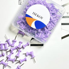 120pcs Purple Push Pins Thumb Tacks For Bulletin Board