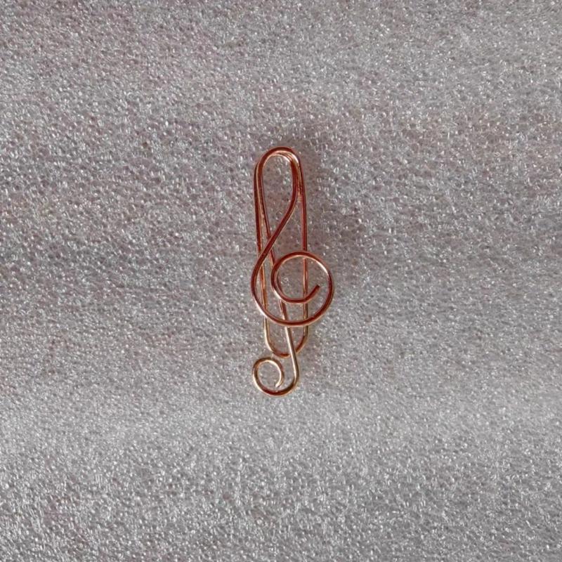 5pcs Metal Shaped Paper Clip Binder Label Clip Office Supplies