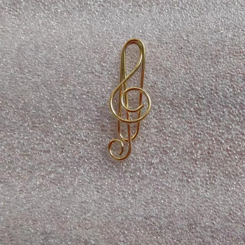 5pcs Metal Shaped Paper Clip Binder Label Clip Office Supplies