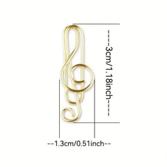 5pcs Metal Shaped Paper Clip Binder Label Clip Office Supplies