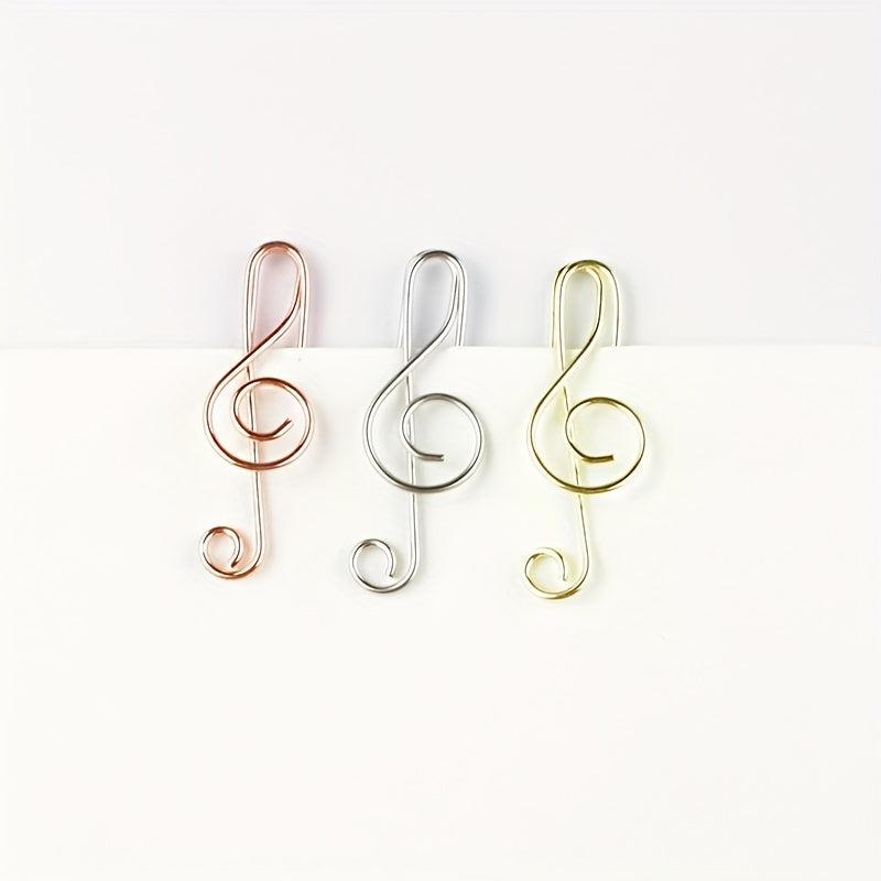 5pcs Metal Shaped Paper Clip Binder Label Clip Office Supplies