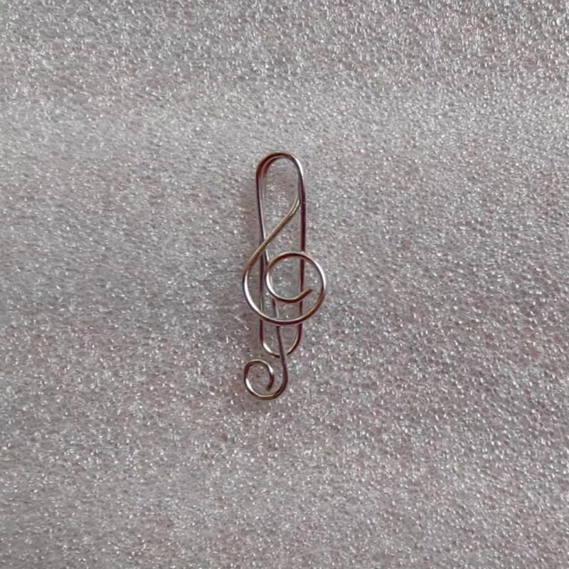 5pcs Metal Shaped Paper Clip Binder Label Clip Office Supplies