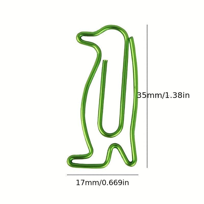 20pcs Penguin & Dolphin Paper Clips Animal Bookmarks Office School Clip