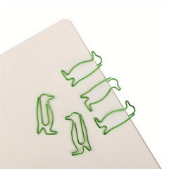 20pcs Penguin & Dolphin Paper Clips Animal Bookmarks Office School Clip