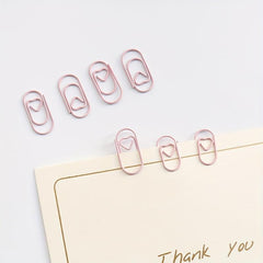 144pcs Heart-shaped Paper Clips Bookmarks for Wedding Party Decorations