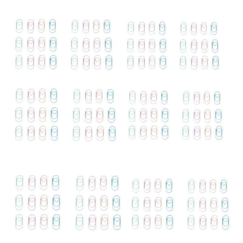 144pcs Heart-shaped Paper Clips Bookmarks for Wedding Party Decorations