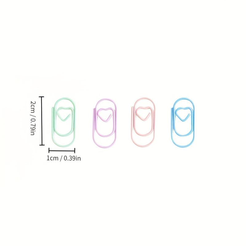 144pcs Heart-shaped Paper Clips Bookmarks for Wedding Party Decorations