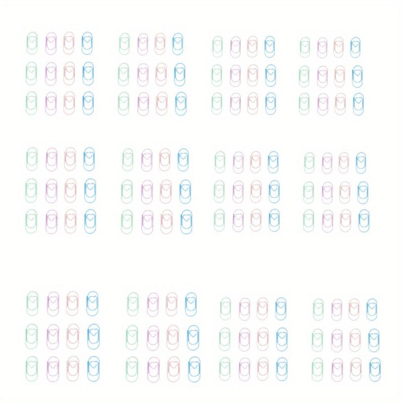 144pcs Heart-shaped Paper Clips Bookmarks for Wedding Party Decorations