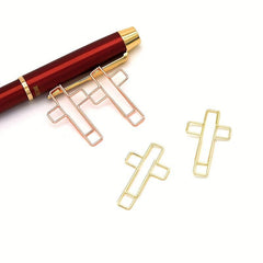 Cross Paper Clip Metal Office Stationery Special shaped Paper Clip