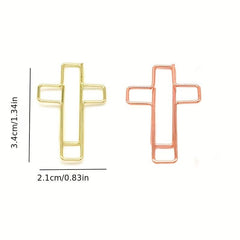Cross Paper Clip Metal Office Stationery Special shaped Paper Clip