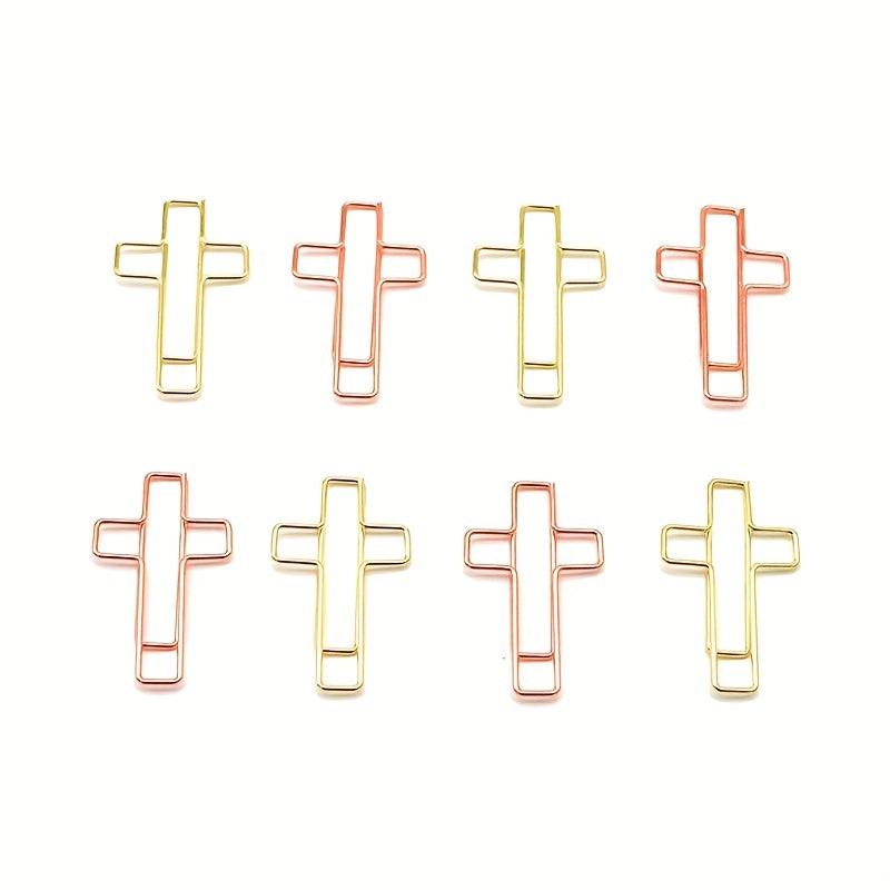 Cross Paper Clip Metal Office Stationery Special shaped Paper Clip