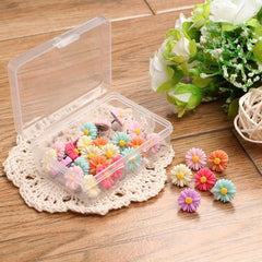 30 Flower Pushpins Colorful Thumbtacks for Photo Wall Office