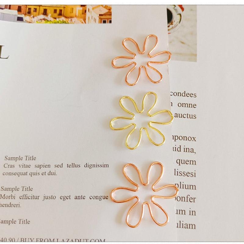 20pcs Mix Colors Metal Paper Clips Bookmarks School Stationery Accessory