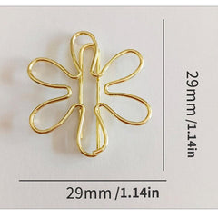 20pcs Mix Colors Metal Paper Clips Bookmarks School Stationery Accessory
