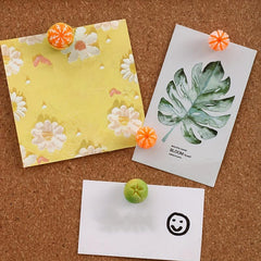 8pcs Orange Cork Nails Creative Picture Nails Kindergarten Hook Big Head Nails