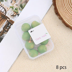 8pcs Orange Cork Nails Creative Picture Nails Kindergarten Hook Big Head Nails