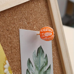 8pcs Orange Cork Nails Creative Picture Nails Kindergarten Hook Big Head Nails