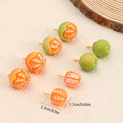 8pcs Orange Cork Nails Creative Picture Nails Kindergarten Hook Big Head Nails