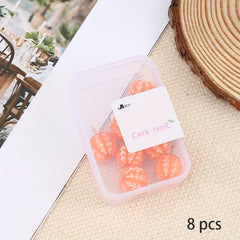 8pcs Orange Cork Nails Creative Picture Nails Kindergarten Hook Big Head Nails