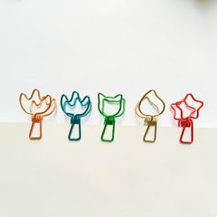 12pcs Mixed Hollow Out Clips Paper Clamps Assorted Sizes Metal Paper Binder Clip