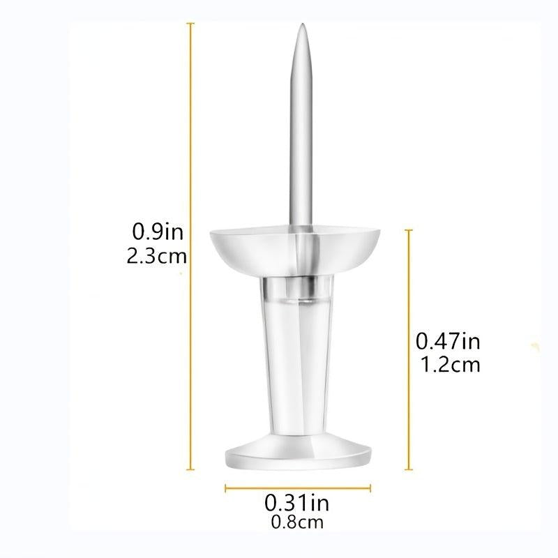 200 Clear Plastic Tips Push Pins with Steel Tips