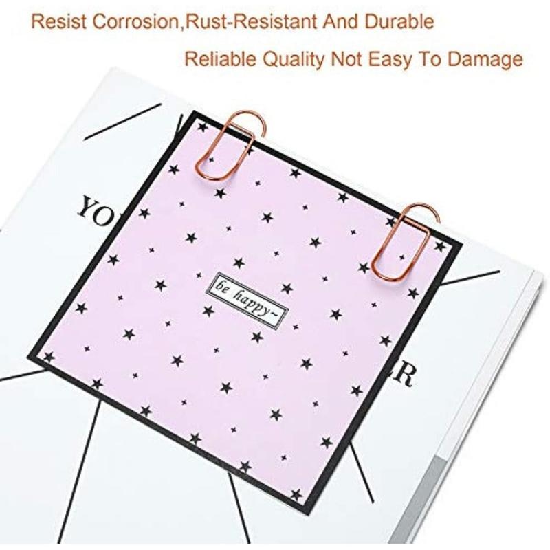 Stainless Steel Pen Clips Paper Clip Holder 10pcs Rose Golden