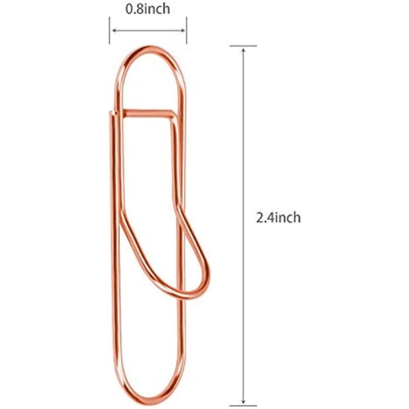 Stainless Steel Pen Clips Paper Clip Holder 10pcs Rose Golden