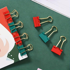 Christmas Office Stationery Set - Paper Clips, Binder Clips, School Supplies