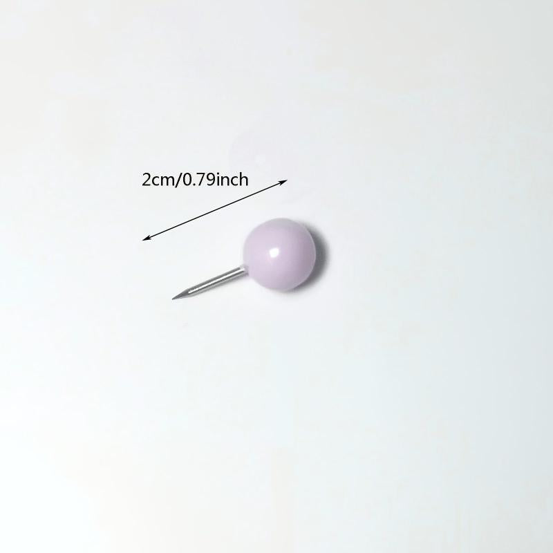 100 Round Head Map Thumb Tacks in Purple and Gold