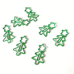 10pcs Christmas Tree Metal Paper Clips Office Supplies