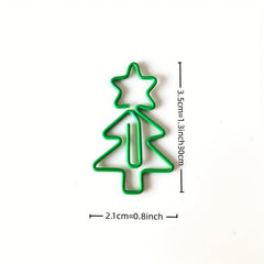 10pcs Christmas Tree Metal Paper Clips Office Supplies