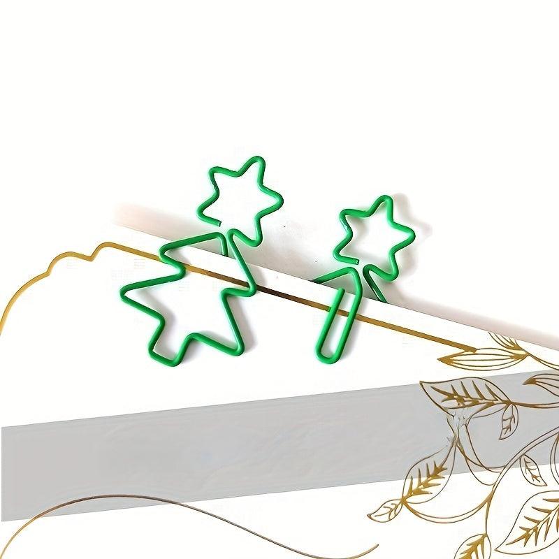10pcs Christmas Tree Metal Paper Clips Office Supplies