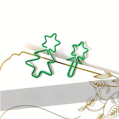 10pcs Christmas Tree Metal Paper Clips Office Supplies