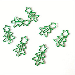 10pcs Christmas Tree Metal Paper Clips Office Supplies