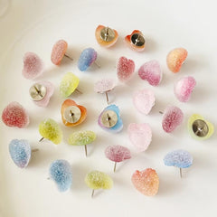 10pcs Gradient Candy Heart Thumbtacks for Bulletin Boards and Photos