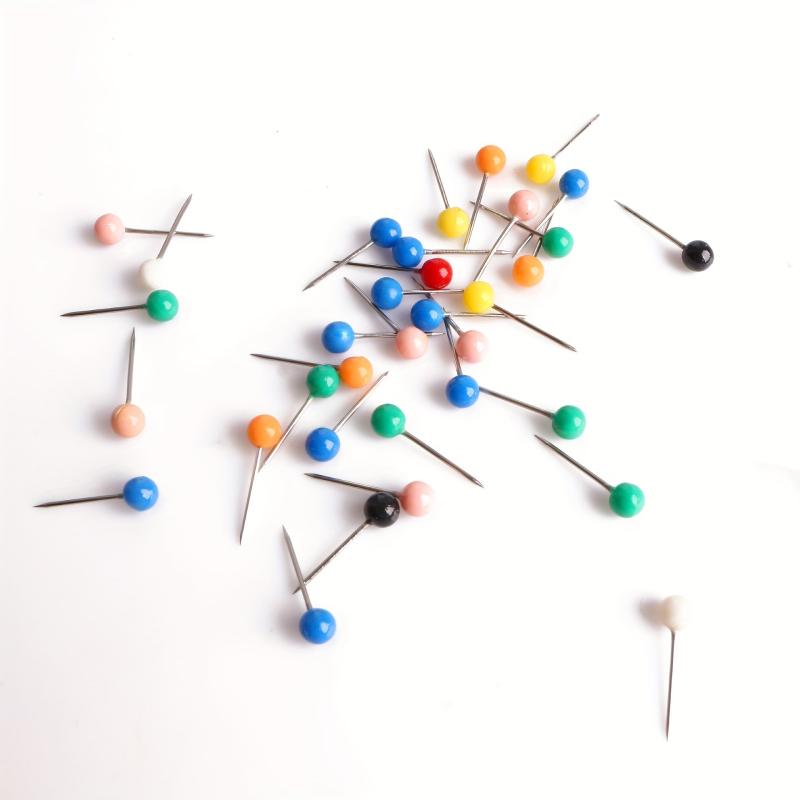 600 PCS Push Pins Map Tacks 1 8 Inch Round Head With Stainless Point