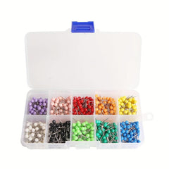 600 PCS Push Pins Map Tacks 1 8 Inch Round Head With Stainless Point
