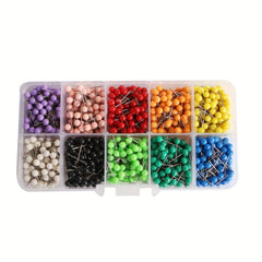 600 PCS Push Pins Map Tacks 1 8 Inch Round Head With Stainless Point