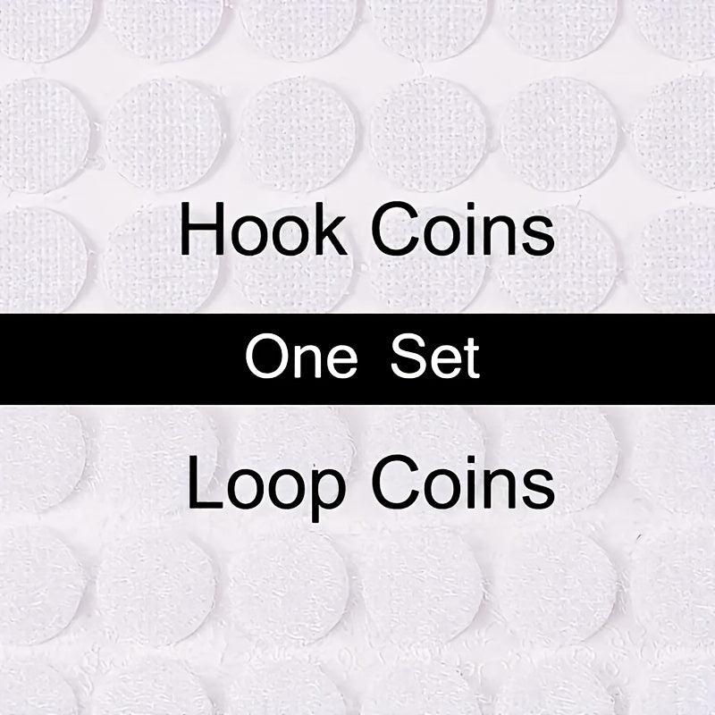 600pcs Self Adhesive Dots 0.39in Diameter Hook and Loop Dot Tape