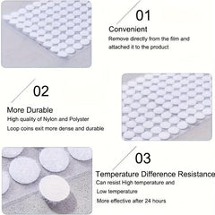 600pcs Self Adhesive Dots 0.39in Diameter Hook and Loop Dot Tape