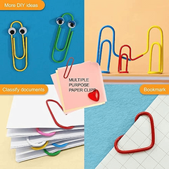 300pcs Colored Office Clips Set, Paper Clips & Binder Clips